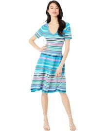 Micro Stripe Flared Dress by Milly at Zappos