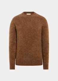 Mid Brown Crewneck in Alpaca Blend SUITSUPPLY at Suitsupply