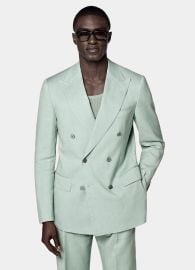 Mid Green Tailored Fit Milano Suit in Linen Wool Mohair SUITSUPPLY at Suitsupply