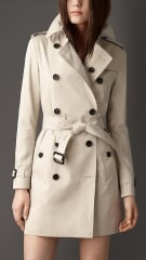 Mid Length Cotton Trench Coat at Burberry