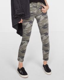 Mid Rise Camo Print Stretch Ankle Leggings at Express