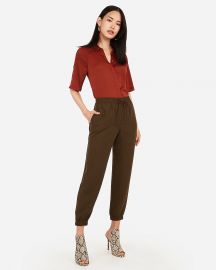 Mid Rise Drawstring Utility Jogger Pant at Express