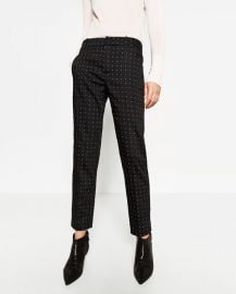 Mid-Rise Skinny Trousers at Zara