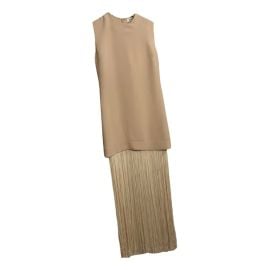 Mid-length dress Nomia Beige size 2 US in Polyamide - 42859416 at Vestiaire Collective