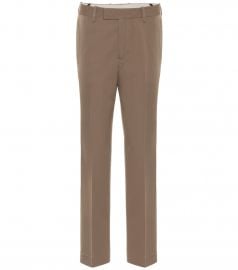 Mid-rise wool pants at Mytheresa