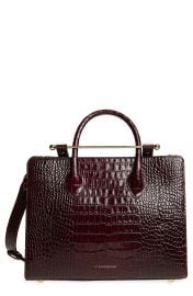 Midi Croc Embossed Leather Tote at Nordstrom