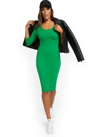 Midi Dress in Familiar Green at NY&Co