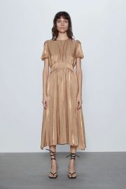 Midi Dress with Gigot Sleeves by Zara at Zara