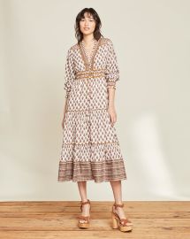 Midi-Length Alessandra Boho-Floral Dress at Veronica Beard