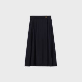 Midi Skirt in Wool Flannel by Celine at Celine