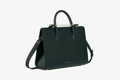 Midi Tote in Bottle Green at Strathberry