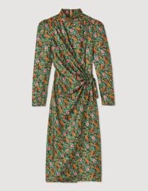 Midi dress with Autumn Flowers print - Dresses Paris at Sandro