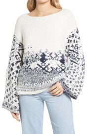 Midnight Beach Rib Off-the-Shoulder Sweater at Nordstrom Rack