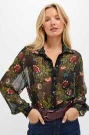 Midnight Moonflower Sheer Alysse Blouse Tuckernuck at Tuckernuck