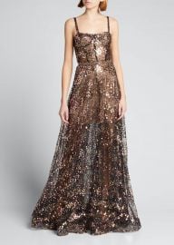 Midnite Noir Sequin Embellished Gown by Bronx and Banco at Bergdorf Goodman