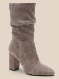 Midshaft Suede Slouchy Boot at Banana Republic