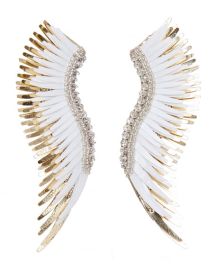 Mignonne Gavigan Madeline Beaded Statement Earrings WhiteGolden at Neiman Marcus