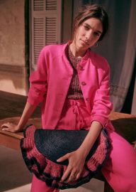 Mike Jacket - Bright Pink - Viscose - Szane at Sezane