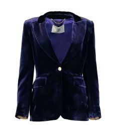 Mila Velvet Blazer in Marine DMN PARIS at Calexico