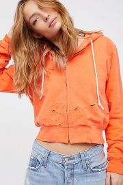 Milan Cropped Zip Hoodie at Free People