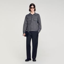 Milano knit jacket in Dark grey for Men Paris at Sandro