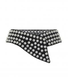 Milda studded leather belt at Mytheresa