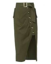 Military Button Down Skirt at Intermix