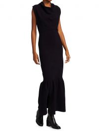 Military Cowl-Neck Ribbed Dress at Saks Fifth Avenue