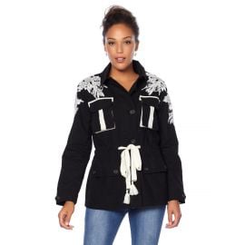 Military Jacket with Lace Detail by Wendy Williams HSN Collection at HSN