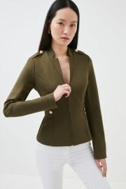 Military Zip Front Ponte Jersey Blazer at Karen Millen