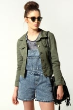 Military style jacket at Boohoo at Boohoo