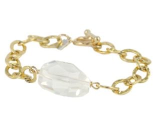 Milk Quartz Bracelet at Peggy Li