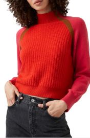 Milla Vhari Colorblock Mock Neck Sweater at Nordstrom