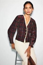 Millea Plaid Crossover Blouse by Baum und Pferdgarten Rent the Runway at Rent the Runway