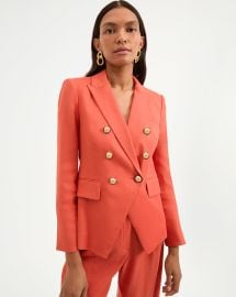 Miller Dickey Jacket in Coral at Veronica Beard