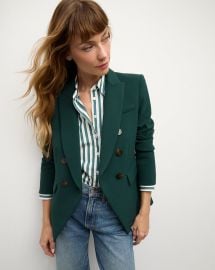 Miller Dickey Jacket in Dark Green at Veronica Beard