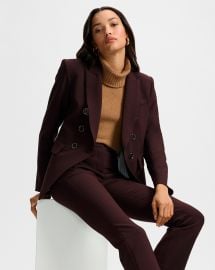 Miller Dickey Jacket in Maroon Dark Currant at Veronica Beard