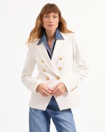 Miller Dickey Jacket in Off-WhiteGold at Veronica Beard