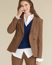 Miller Micro-Gingham Dickey Jacket at Veronica Beard