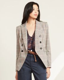 Miller Stretch-Plaid Dickey Jacket at Veronica Beard