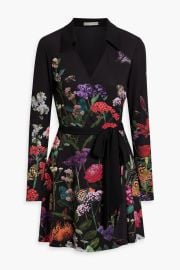 Millicent Floral Print Crepe Mini Wrap Dress at The Outnet