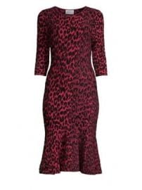 Milly - Textured Leopard Mermaid Dress at Saks Fifth Avenue