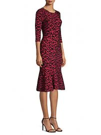 Milly - Textured Leopard Mermaid Dress at Saks Off 5th