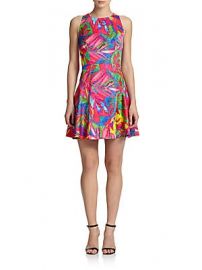 Milly - Tropical Print Fit- amp -Flare Dress at Saks Fifth Avenue