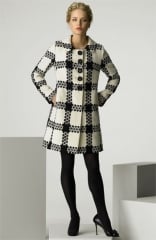 Milly Check Pattern Coat at Nordstrom