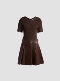 Milly Devyn Mixed Media A Line Mini Dress at Saks Fifth Avenue