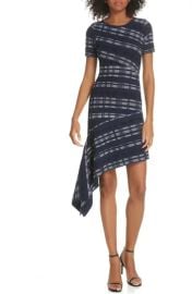 Milly Directional Plaid Asymmetrical Knit Dress at Nordstrom