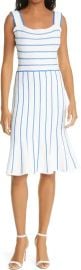 Milly Directional Stripe Flounce Dress at Nordstrom