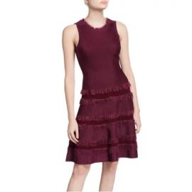 Milly Dresses New Milly Sleeveless Fringetrim Fitflow Dress S M Poshmark at Poshmark