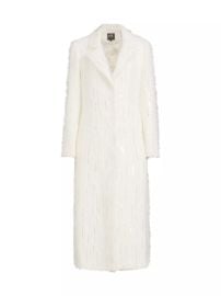 Milly Embellished Faux Mohair Coat at Saks Fifth Avenue